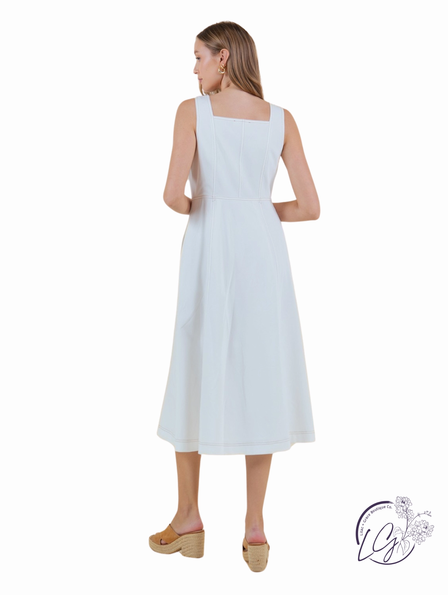 Willowpath Button Down Midi Dress