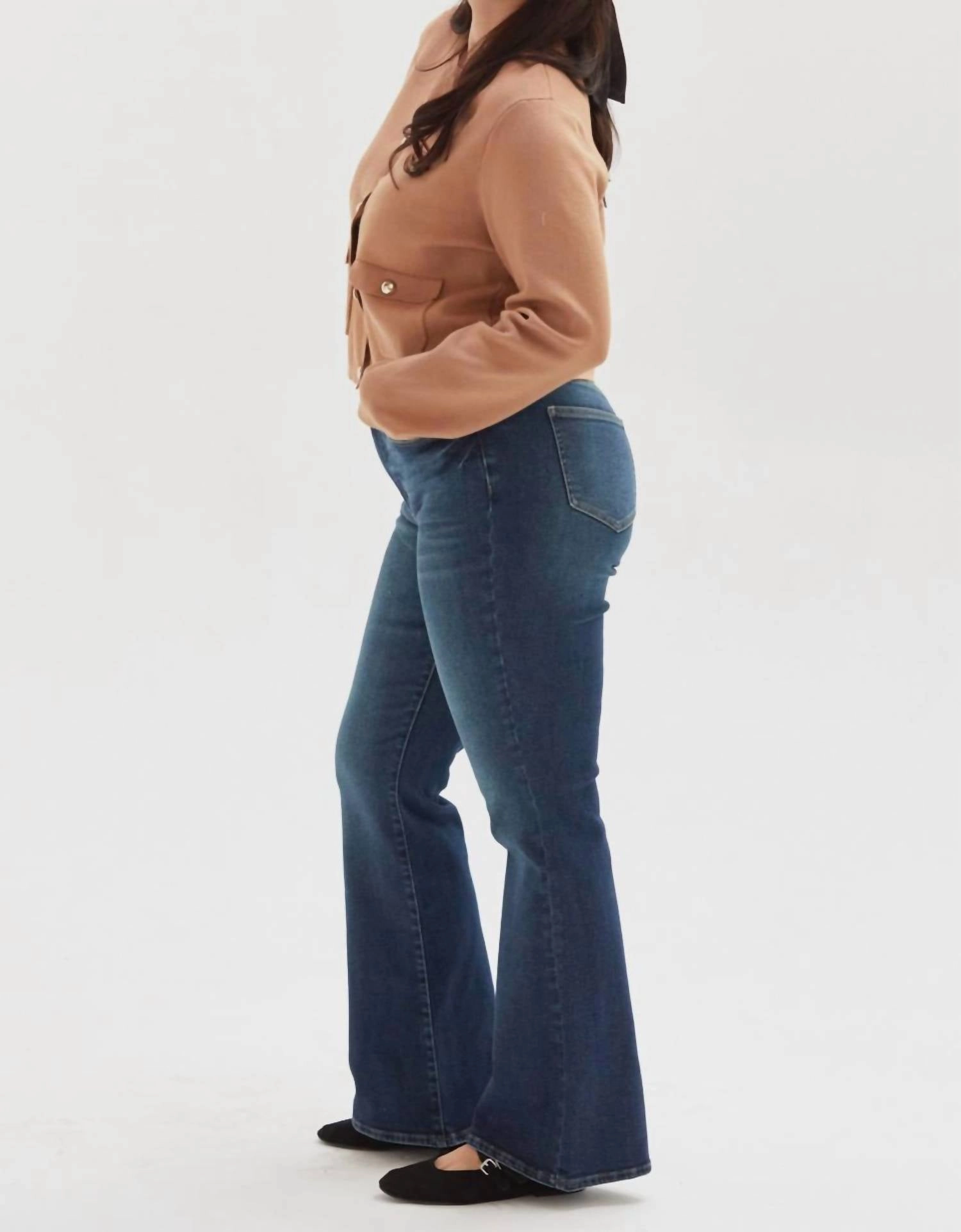 Windsor Flare High Rise Jean In Dark Aged Vintage