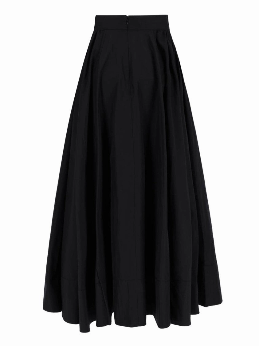 Winona' Flared Maxi Skirt  Black