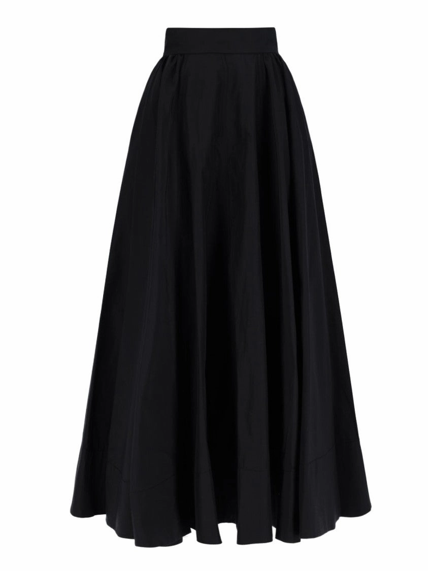 Winona' Flared Maxi Skirt  Black
