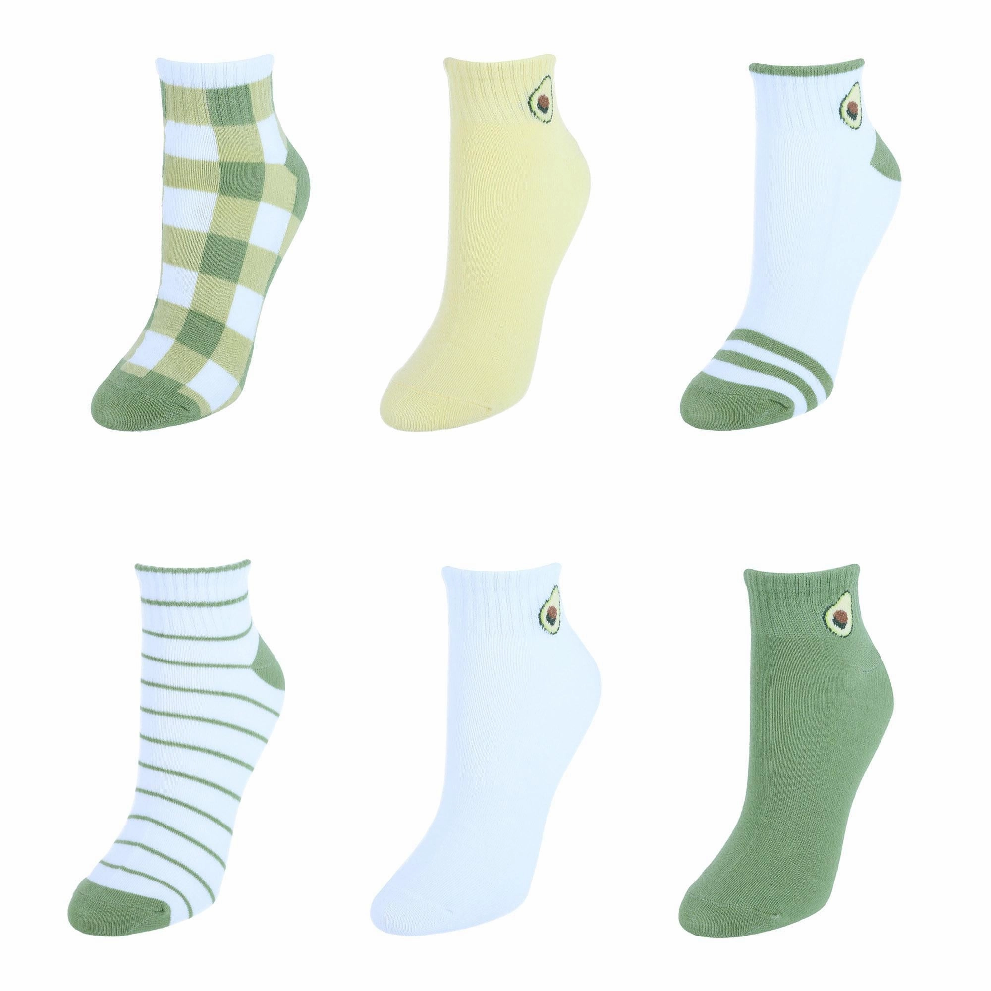 Women's Assorted Low-Cut Ribbed Comfortable Socks (6 Pair Pack)