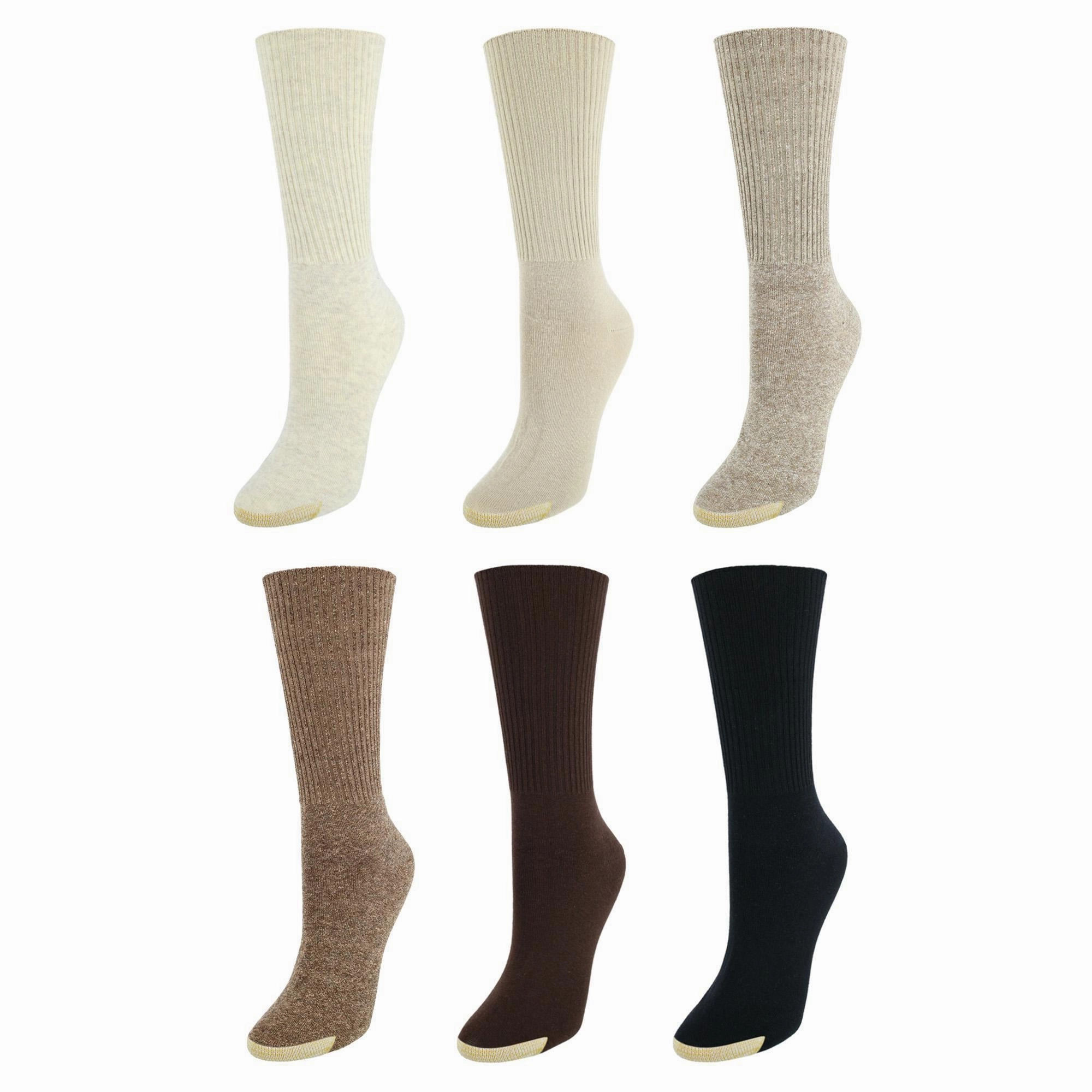 Women's Extended Size Turn Cuff Anklet (6 Pair Pack)