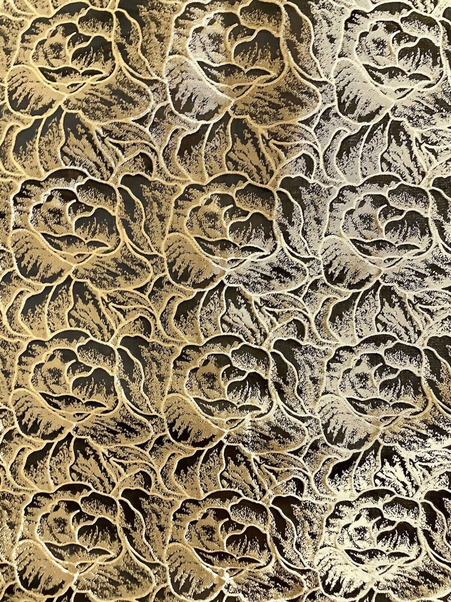 Women's Floral Jacquard Pencil Skirt In Gold