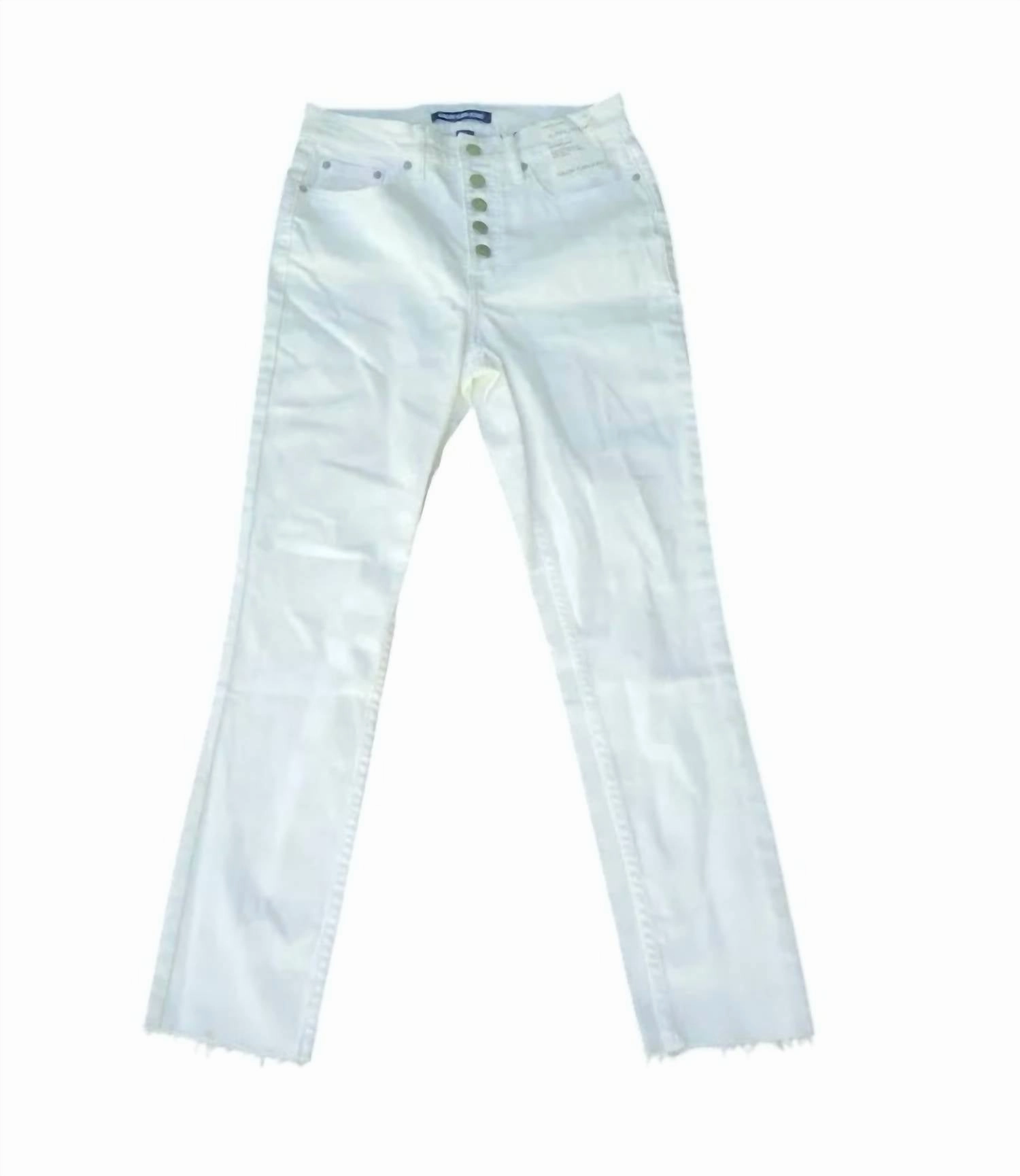 Women's High Rise Ankle Skinny Jeans In Cream