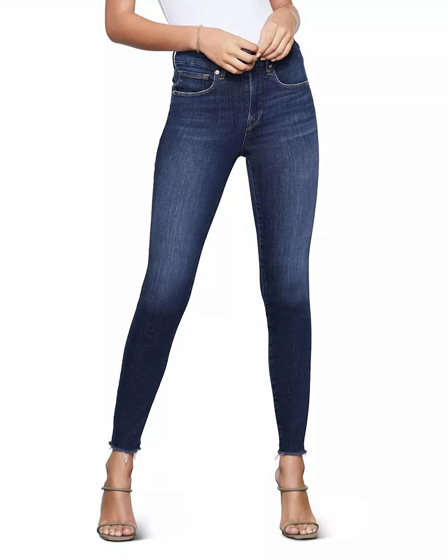 Women's Legs Raw Edge Jean In Blue