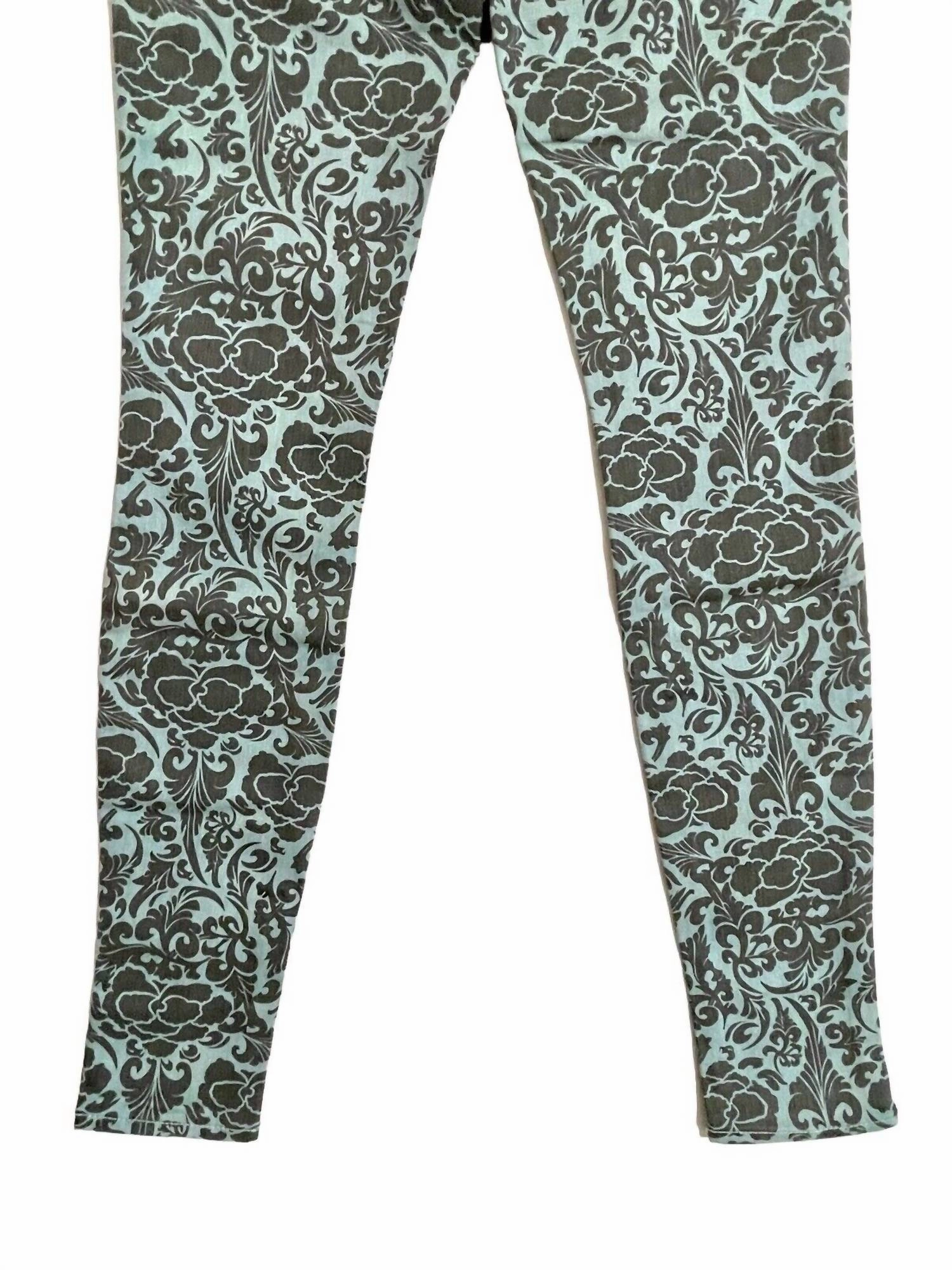 Women's Mid Rise Slim Floral Print Skinny Jeans In Multicolor