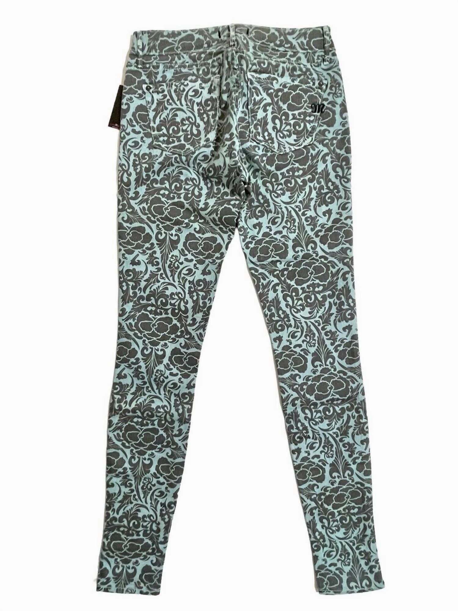 Women's Mid Rise Slim Floral Print Skinny Jeans In Multicolor