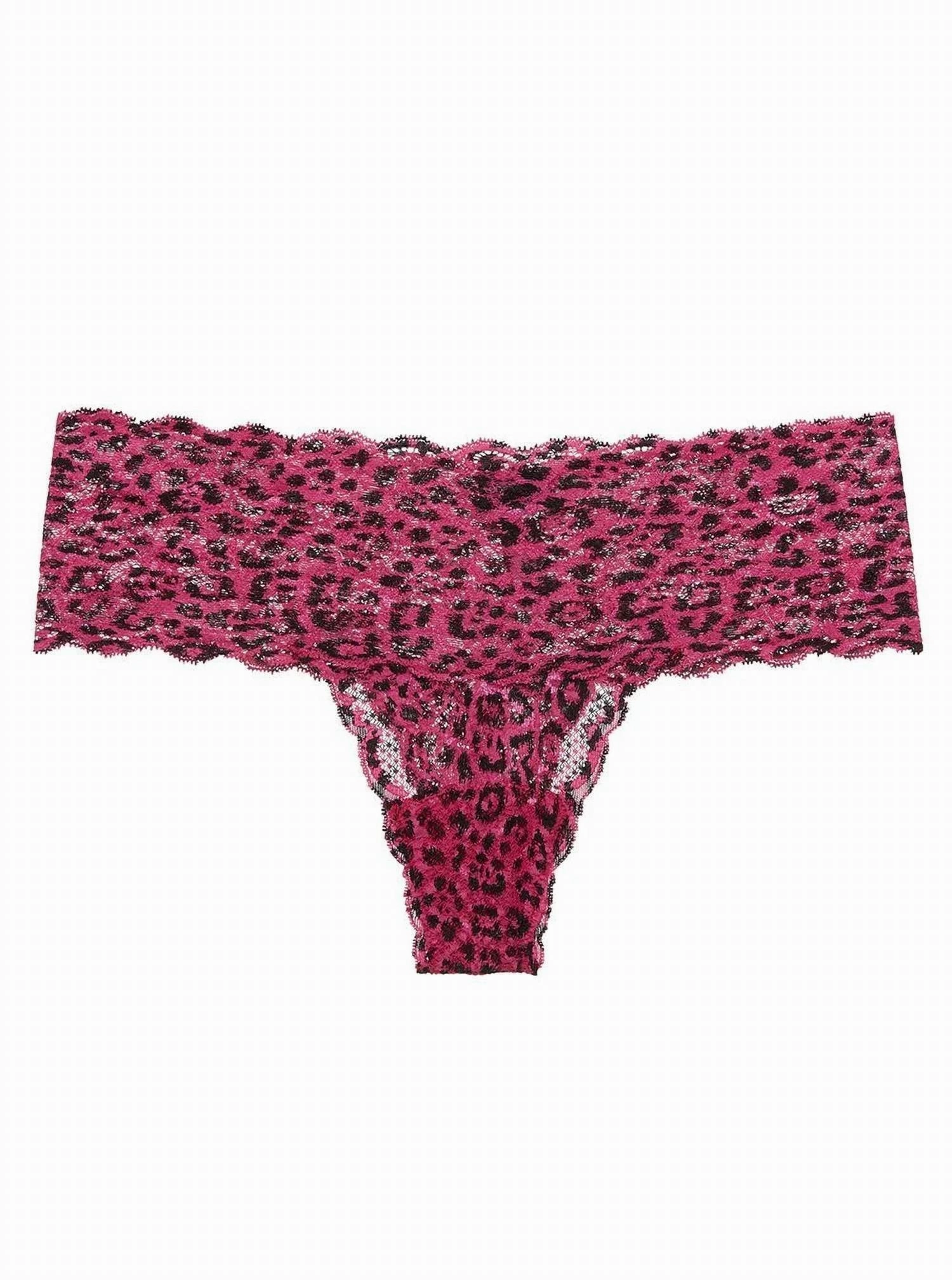 Women's Never Say Never Printed Comfie Thong Panty In Victorian Pink/animal