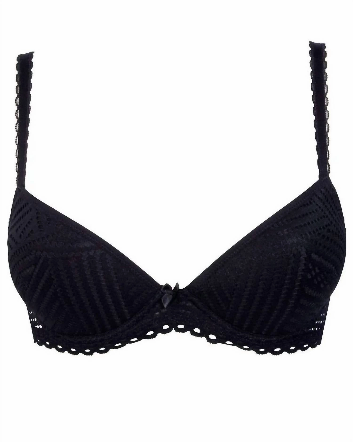Women's Padded Push Up Bra In Black