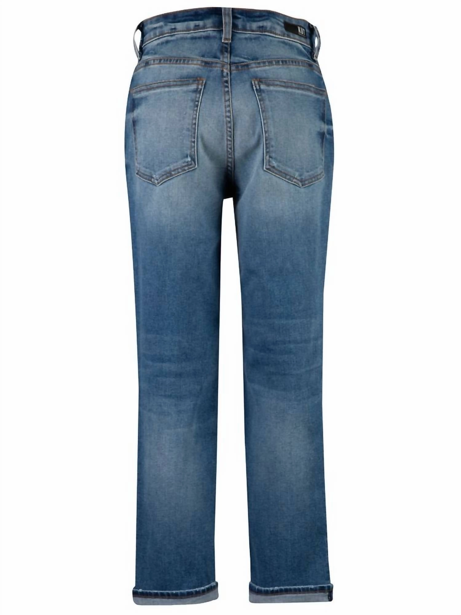 Women's Rachael High Rise Fab Ab Mom Jeans In Denim Blue