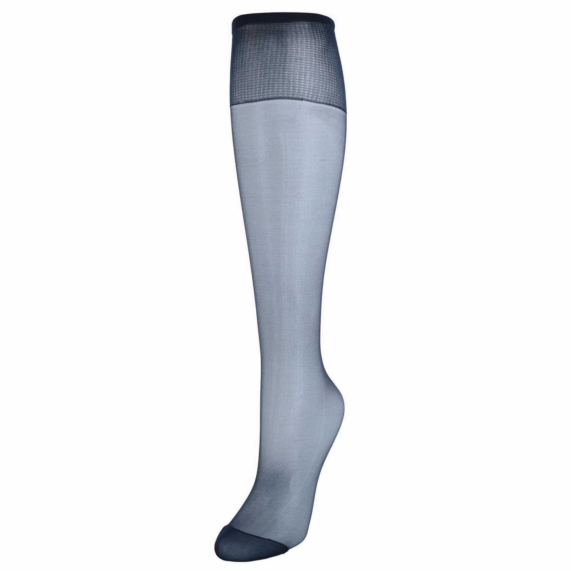 Women's Silk Reflections Sheer Knee Highs Reinforced Toe (2 Pack)