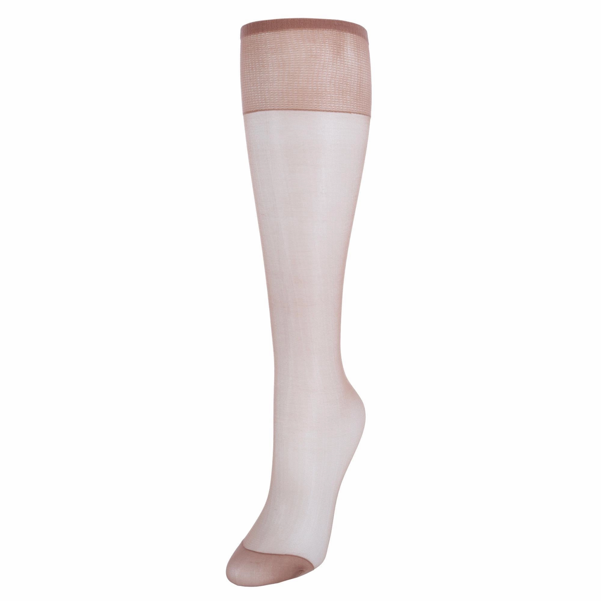 Women's Silk Reflections Sheer Knee Highs Reinforced Toe (2 Pack)