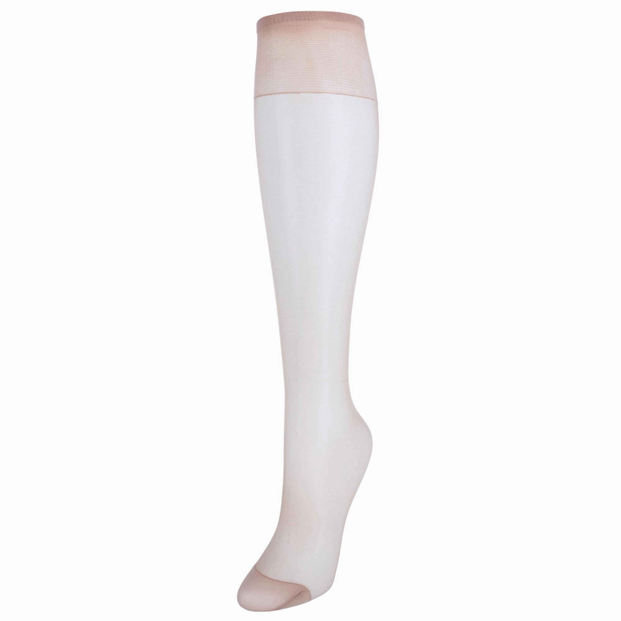 Women's Silk Reflections Sheer Knee Highs Reinforced Toe (2 Pack)