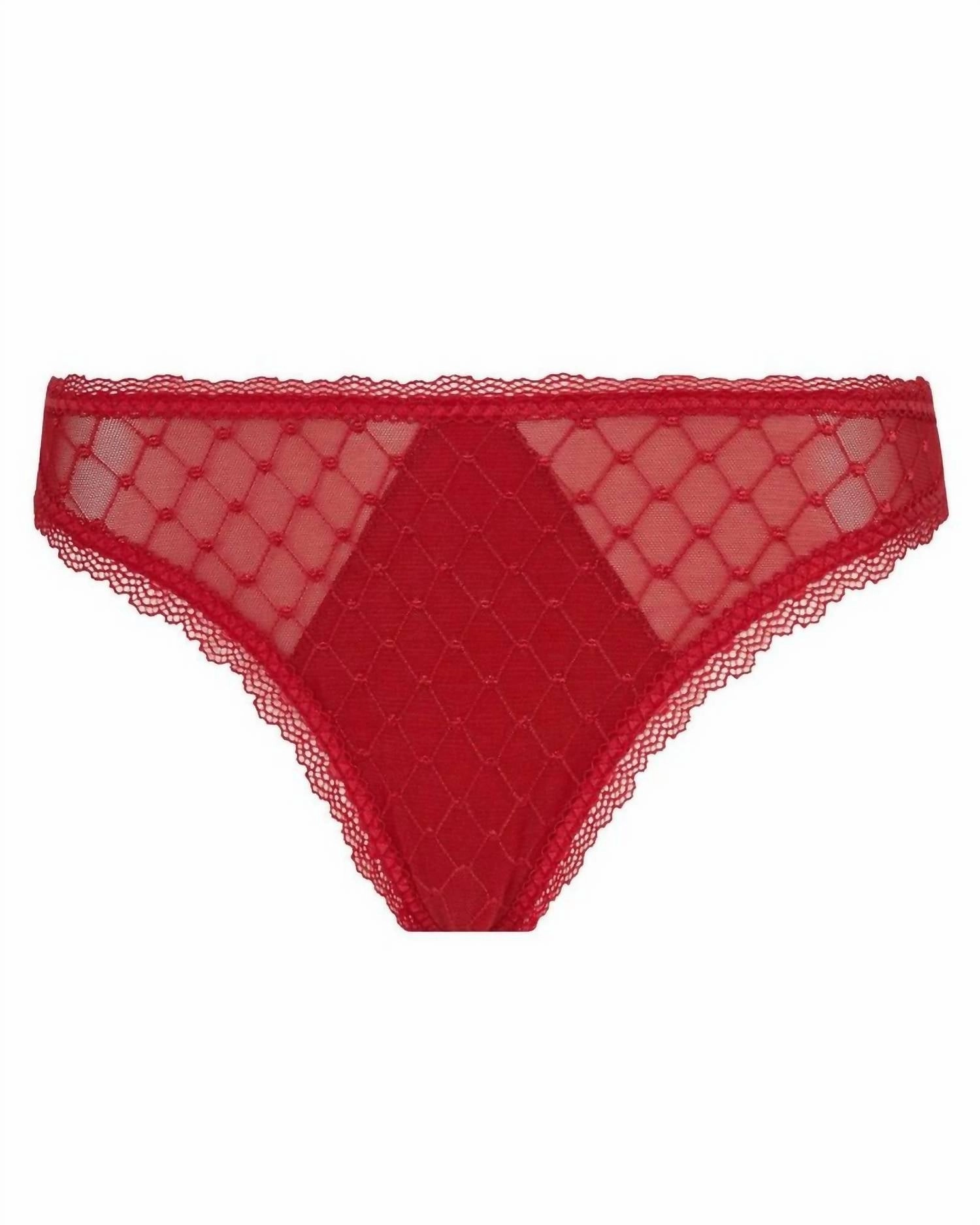 Women's Thong In Rouge Cherry