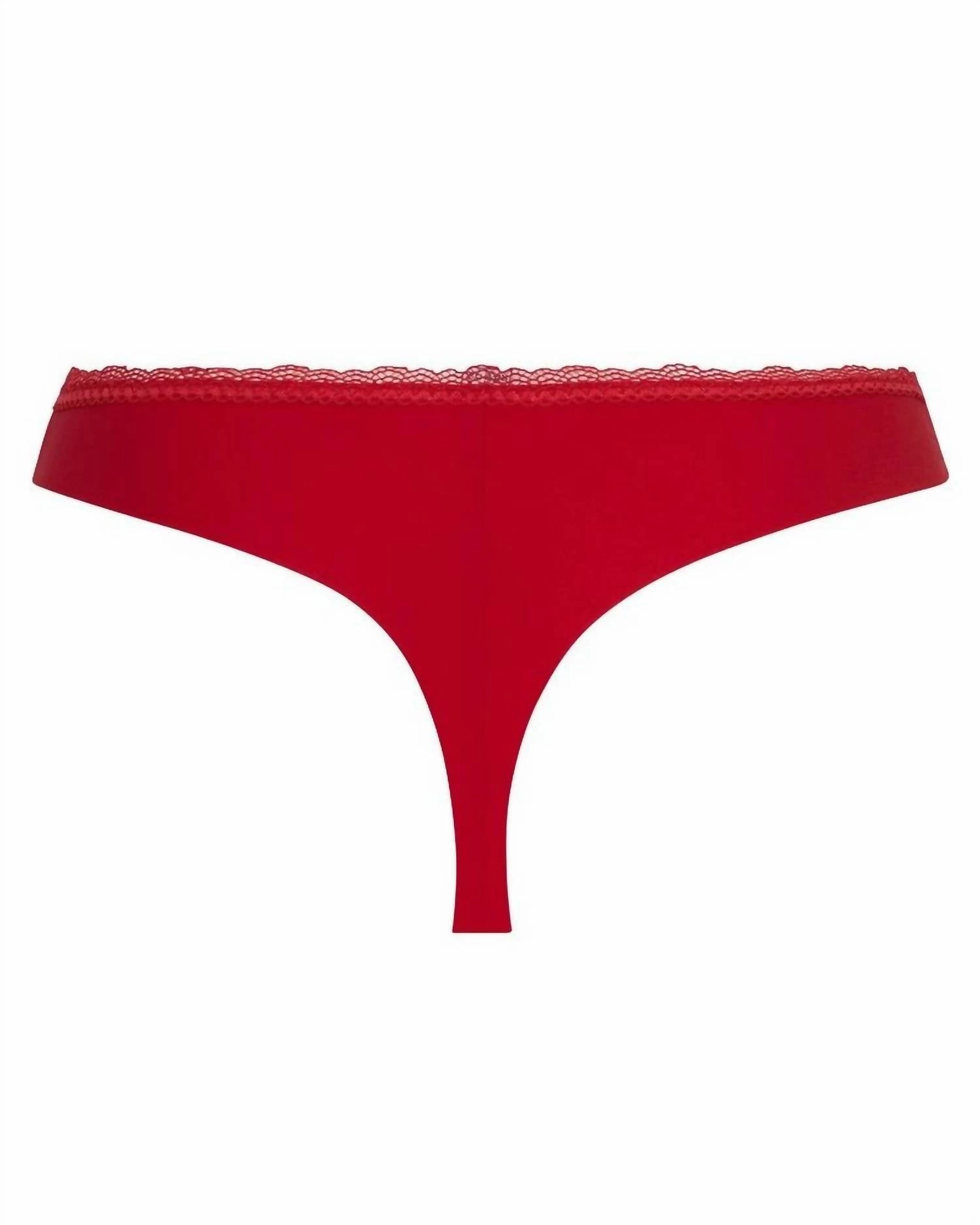 Women's Thong In Rouge Cherry
