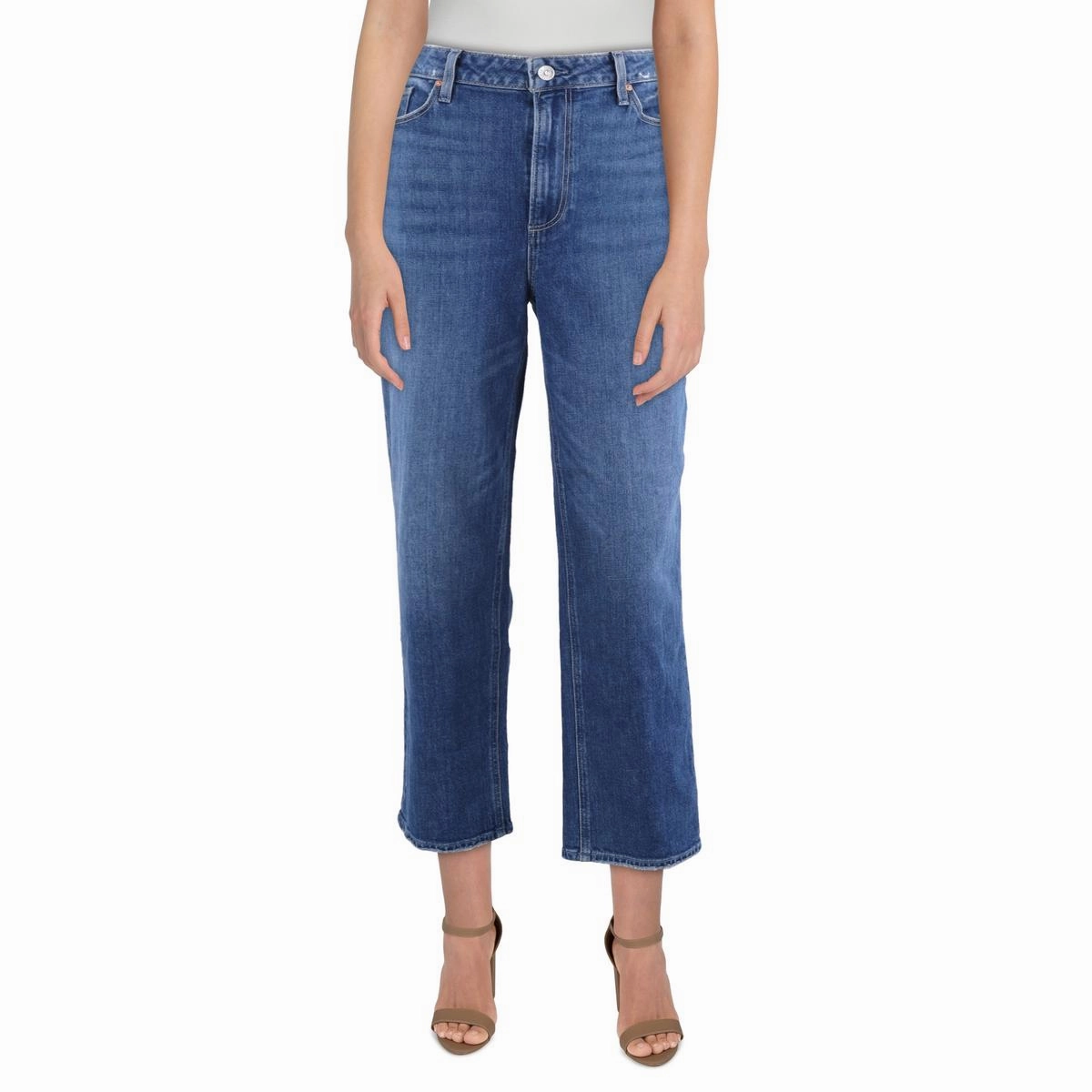 Womens High-Rise Denim Ankle Jeans