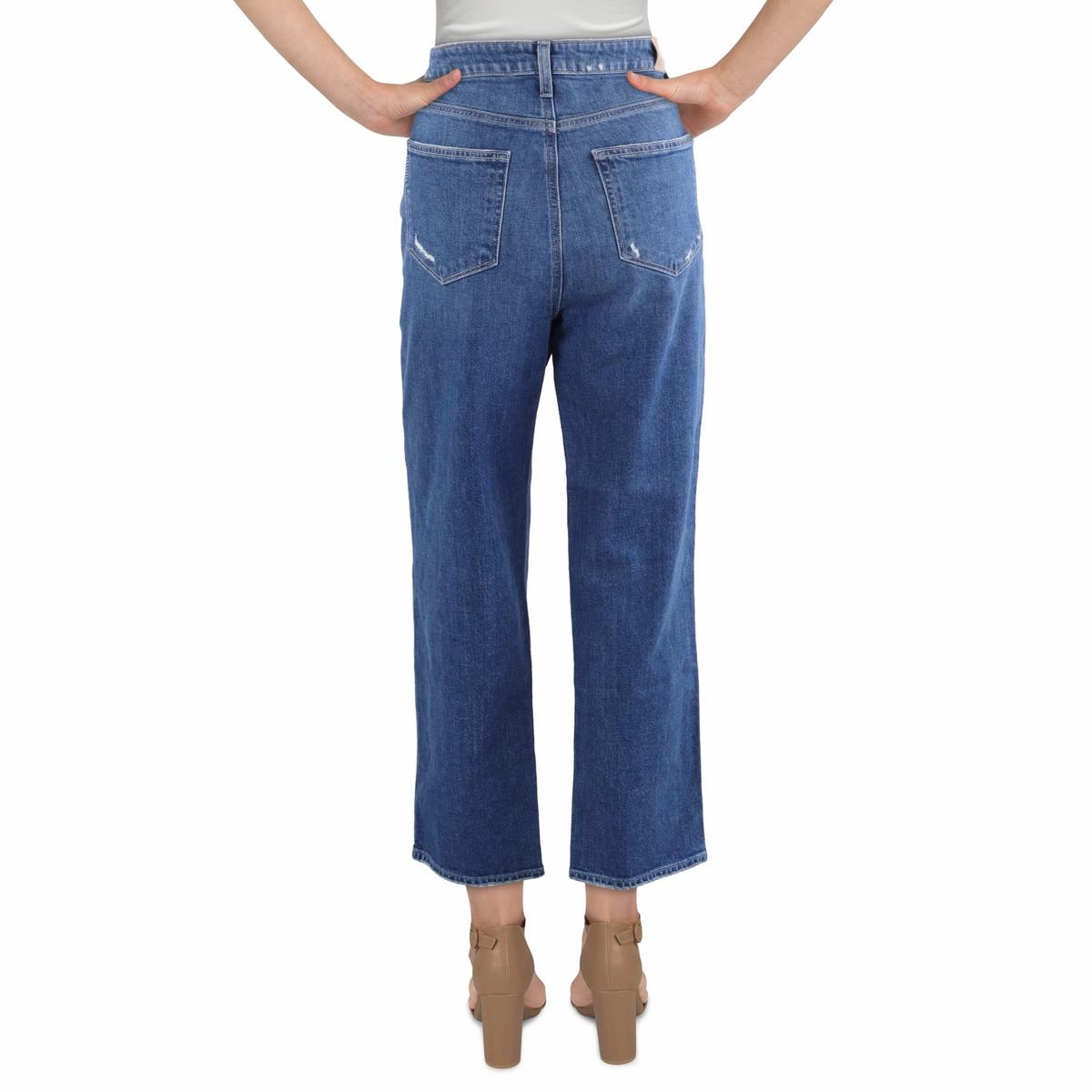 Womens High-Rise Denim Ankle Jeans