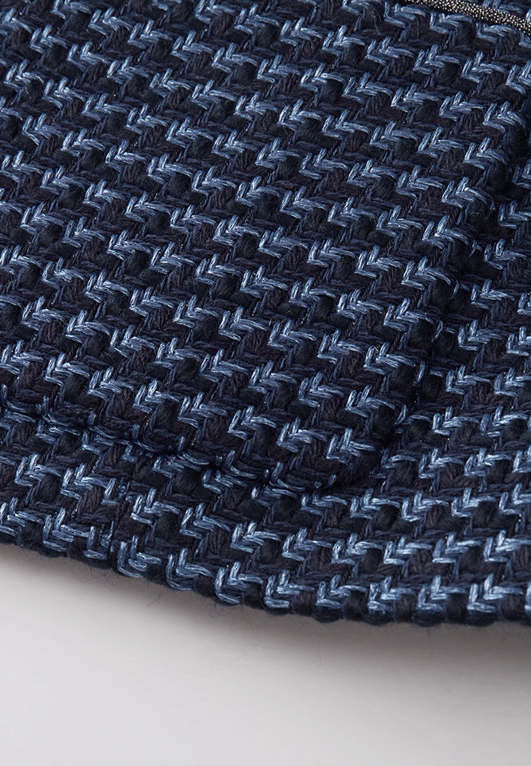 Woven Chevron Tweed Jacket