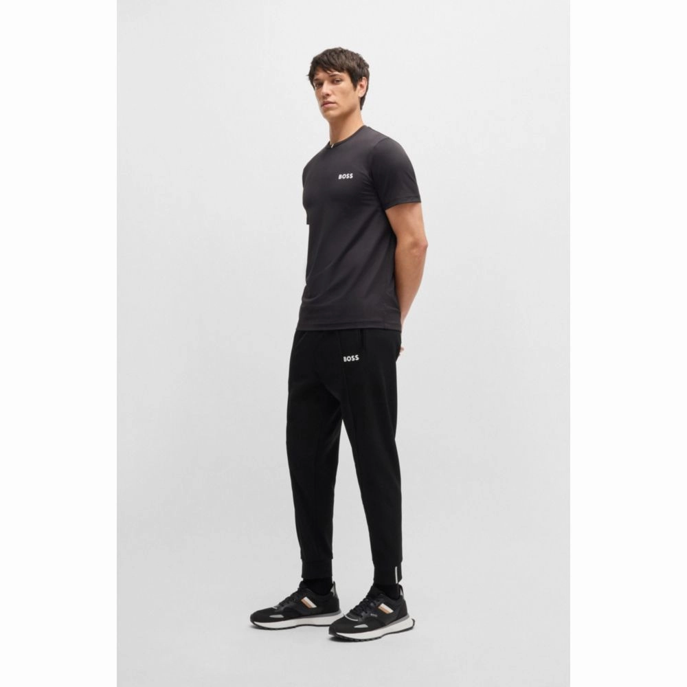 x Matteo Berrettini Regular-fit trousers in stretch gabardine with logo detail
