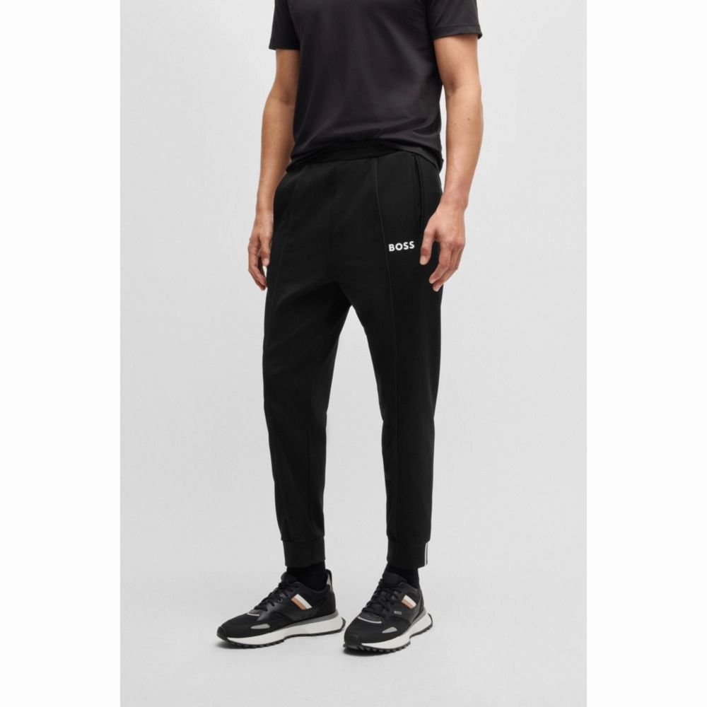 x Matteo Berrettini Regular-fit trousers in stretch gabardine with logo detail