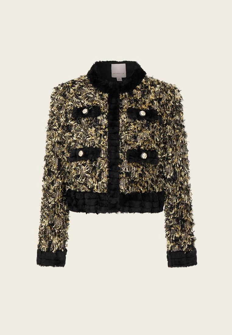 Yellow-Gold Detail Short Jacket
