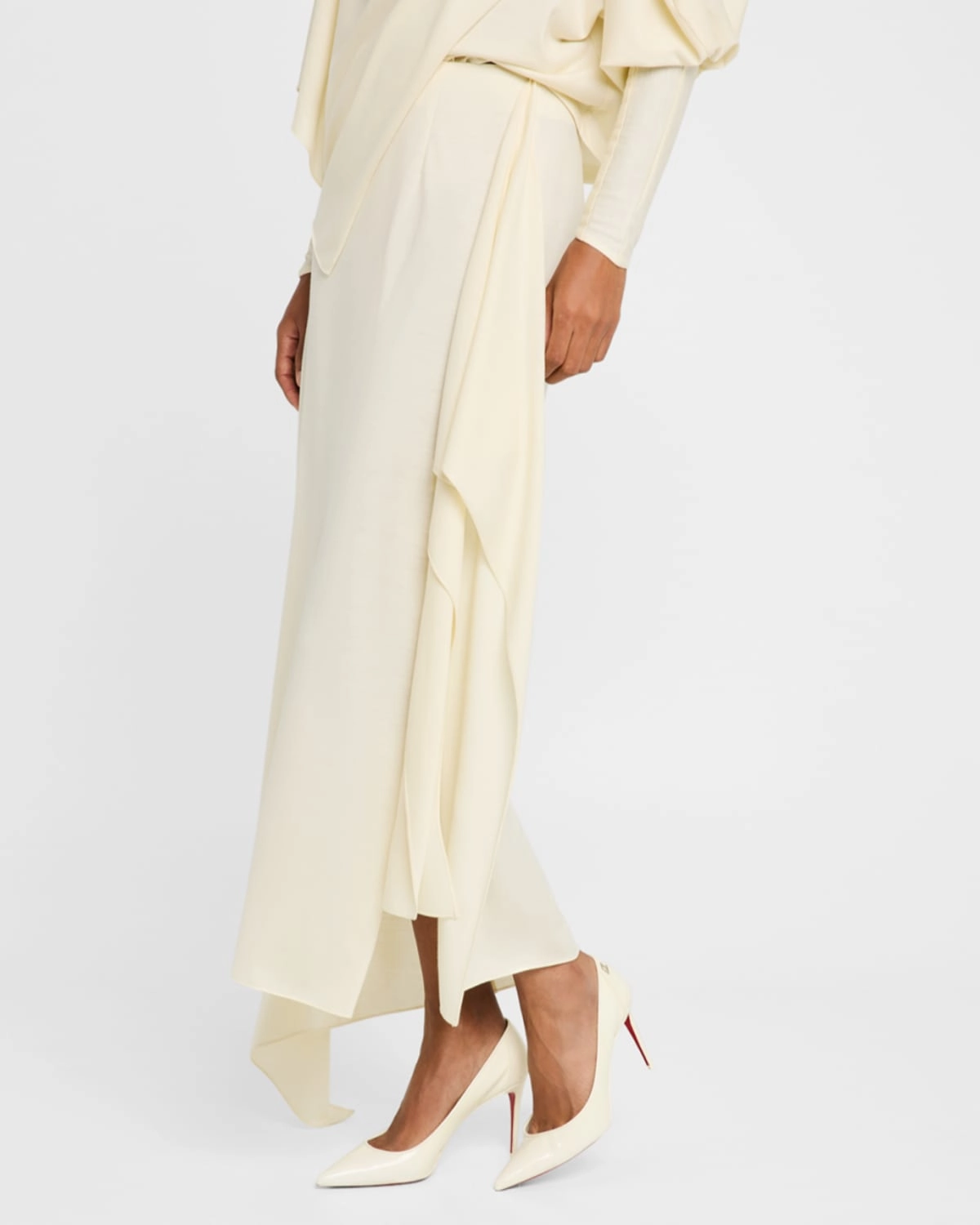 Zadie Drape Slit Midi Skirt