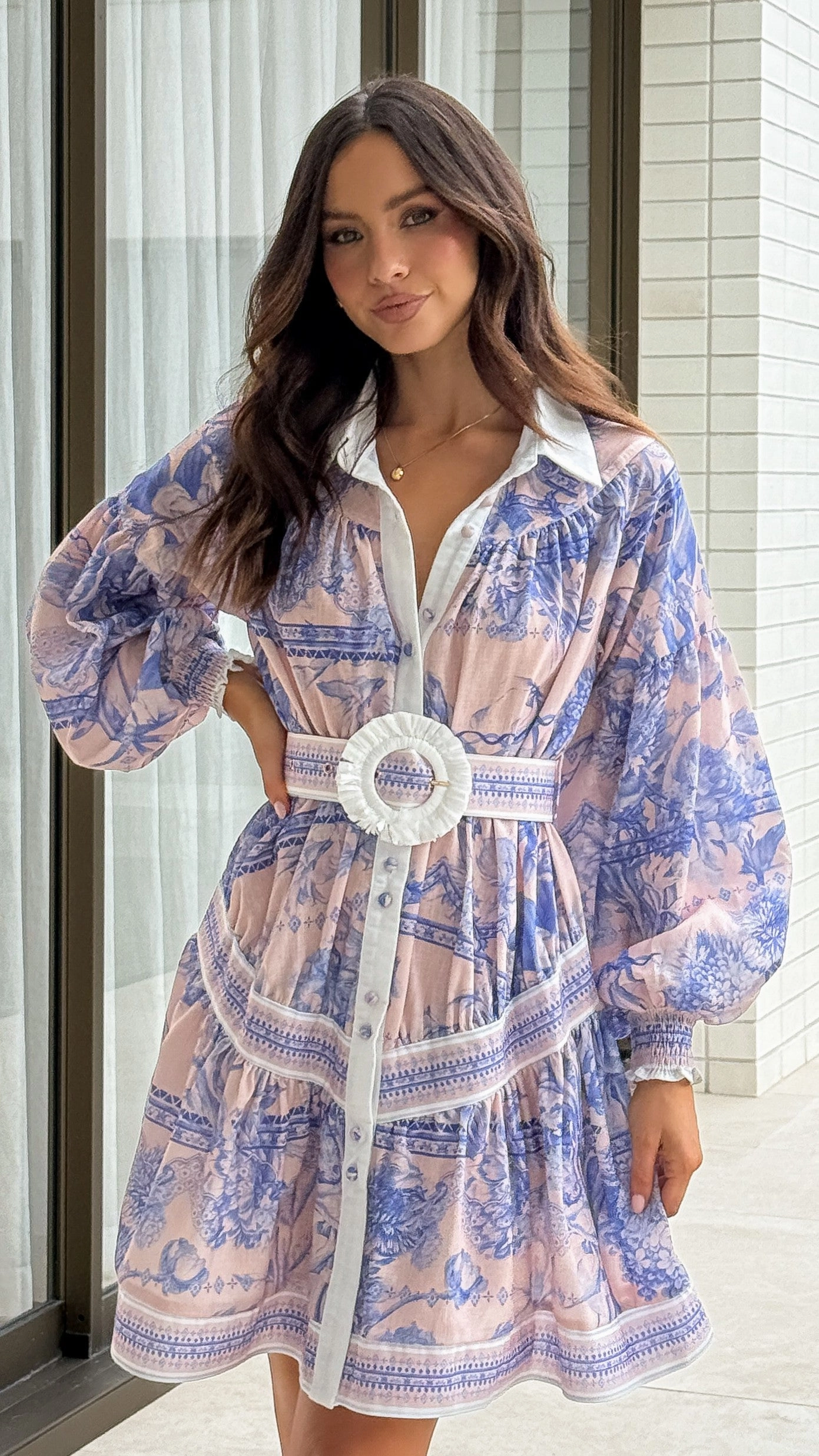 Zareen Long Sleeve Mini Dress - Bliss Doll