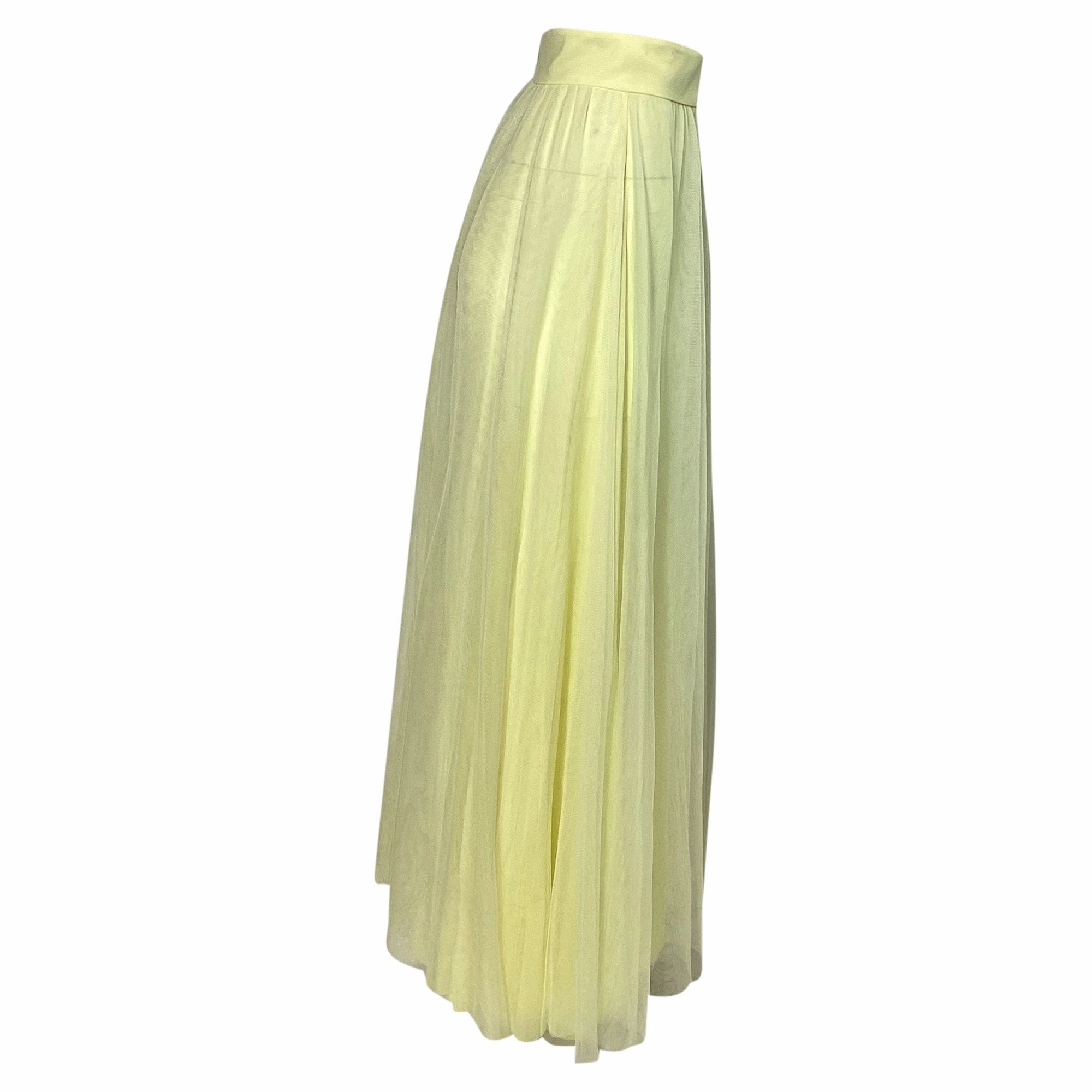 Zimmermann Tulle Maxi Skirt in Yellow Polyamide