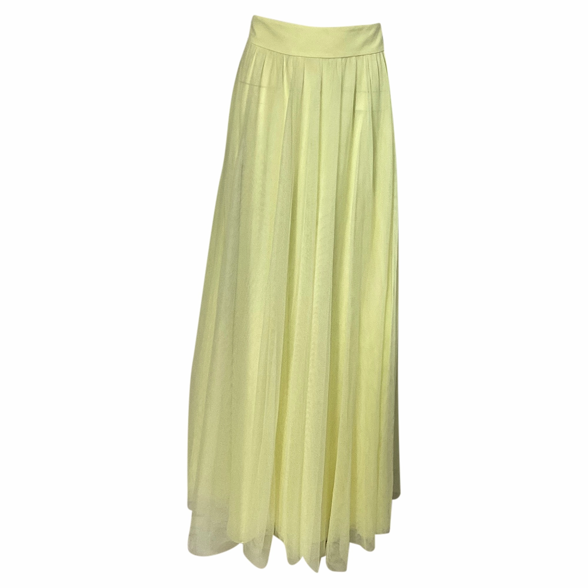 Zimmermann Tulle Maxi Skirt in Yellow Polyamide