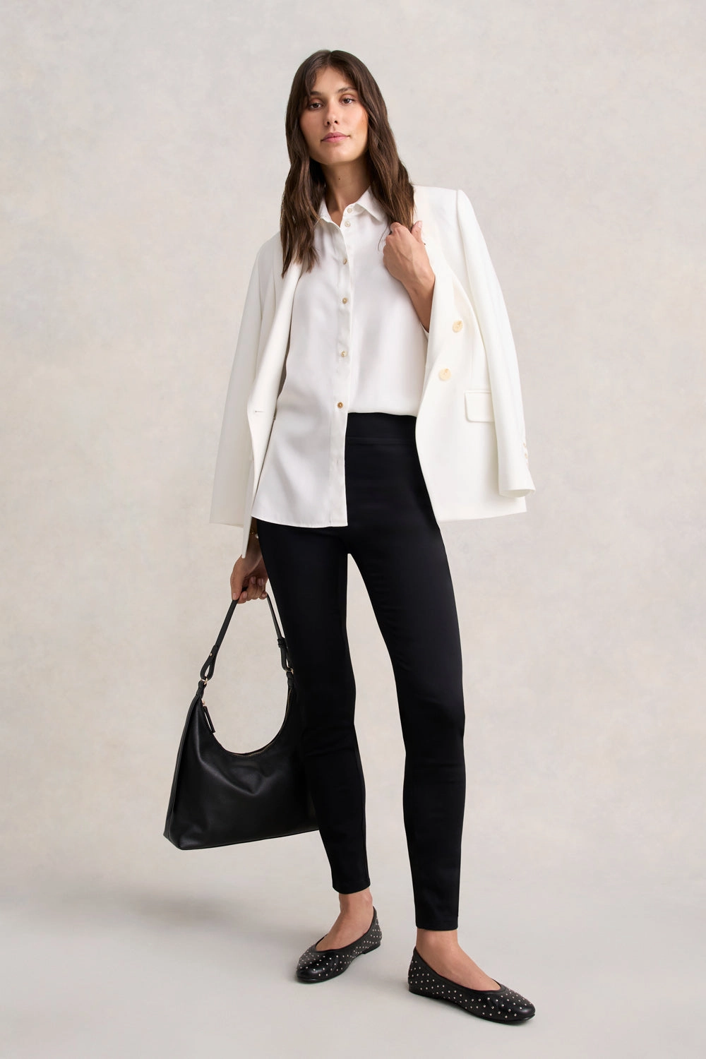 Zip Detail Slim Leg Pant - Jet Black