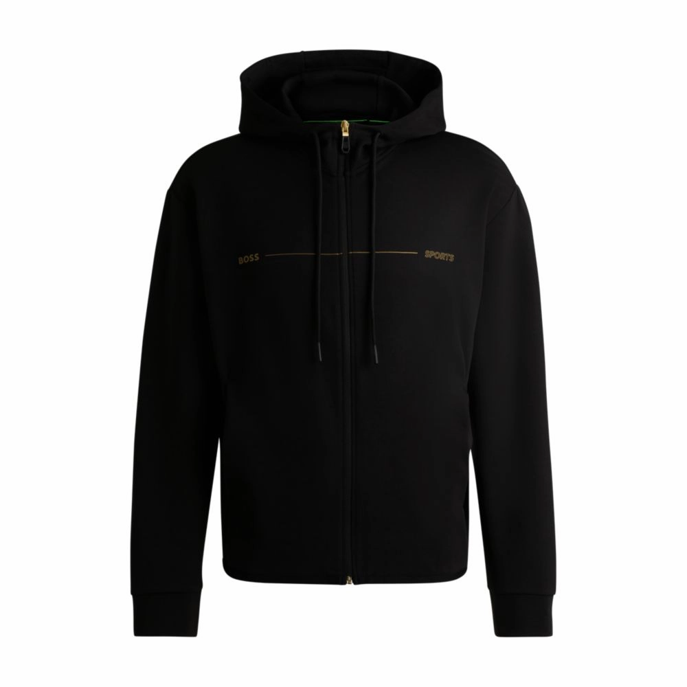Zip-up hoodie with printed artwork
