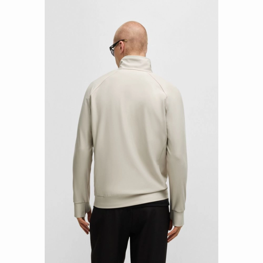 Zip-up sweatshirt with decorative reflective logo